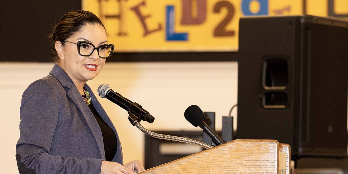 Senator Lena A. Gonzalez speaks at 2024 Long Beach Black History celebration